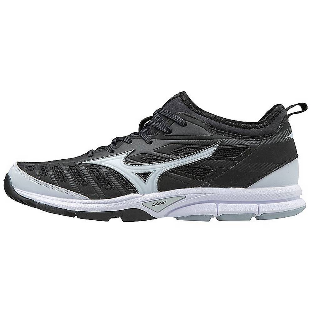 Mizuno Men's Player’s Trainer 2 Baseball Turf Baseball Shoes Black/White (320549-MIV)